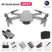 uhd안테나 tv안테나 dmbtv 라디오안테나 tv수신카드E99 Pro2 RC 미니 UAV 4K 1080P 720P 듀얼 카메라 WiFi, 06 Grey Single 4K-2B