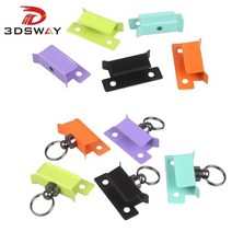 3DSWAY 4pcs 3D 프린터 부품 유리 Hotbed 플랫폼 클램프 다채로운 스테인레스 스틸 가열 침대 Ultimaker 빌드 플레이트 클립 End 3, 4pcs Orange