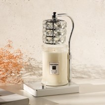 캔들백화점 고급스러운 루시드 캔들워머+소이 캔들 향초세트, 루시드(실버), 클린코튼, 750ml