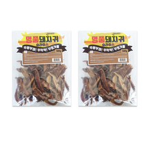 명품돼지귀 슬라이스 500g 2팩 대용량 자연껌 자연식