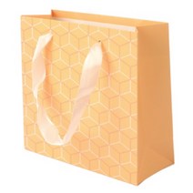 벌집 무늬 컬러 종이 가방 선물 쇼핑 백 소 옐로