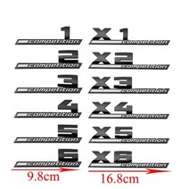 자동차 엠블럼 3D M 경쟁 스티커 ABS 배지 스타일링 로고 X1 X2 X3 X4 X5 X6 M1 M2 M3 M4 M5 M6 E39 E46 E90 E60 F10 F30, 27.매트 블랙 - M5 경쟁