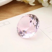 크리스탈 유리 다이아몬드 홈 장식 풍수 장식품 결혼식 미니어처 공 악세사리 선물 30mm268116, 30mm 1pcs, 분홍색