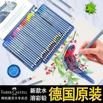 120색색연필 파버카스텔 블루철상자 그린철상자 독일 직수입 프로페셔널 36색 48색 60색 120색연필 수용성색연필 유성화 세트 손으로 그린, [12] 60색 유성 그린 박스 + 스케치 연필 6종