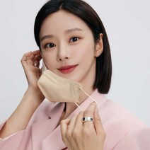 [이주빈마스크] 누이누아 새부리형 라이트핏 데일리 컬러 마스크 뮤트베이지 25매 (중형/대형), 미스틱그레이-M