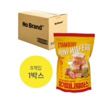 노브랜드 딸기 미니 웨하스 300g, 8개