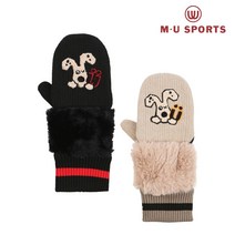 엠유스포츠 자수 포인트 방한장갑 MU22C3AG204