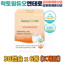 파마제닉 락토필듀오 엔테로 모유유래 김치 LGG 유산균 임산부 수유부 프로바이오틱스 장건강, 6박스, PROBIOTICS 30캡슐