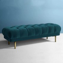 벨벳 벤치 의자 현관 슈즈 대기실 라운지 스툴 매장, 120 45 40 cm(레이크 블루)