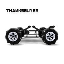 로봇강아지 스마트 강아지 로봇 인공지능 로봇개 메카넘 휠 자동차 4wd 전방향성 자동차 섀시 4wd 0.65a 2.6a 250rpm 460rpm for raspberry pi, 빅사이즈 0.65a 250rpm