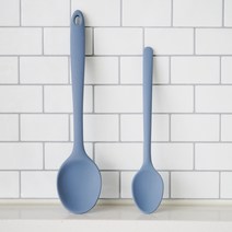 뎌달스 국산 실리콘 요리스푼 2P 세트 볶음스푼 조리도구, 블루