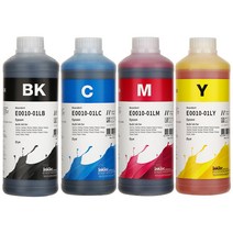 잉크테크 엡손 호환 무한 리필 잉크 L1210 L3100 L3110 L3210 L3216 L3256 L3260 L4160 L5290 L6270 L6290 L6490 L6550, 4색(검정 염료+컬러 염료) 1000ml 1세트