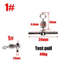 호환 낚시배 바다낚시배요트 부품 10pcs 커넥터 볼 베어링 롤링 회전 크로스 라인 크레인 블랙 황동 니켈 물고기 라인 크로스 회전 후크 액세서리, 1