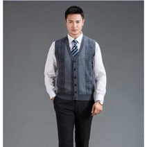 등산조끼 간절기 새로운 남성용 v 넥 두꺼운 스웨터 아웃도어 주머니 남자체크 남성