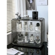향수쇼케이스 향수 진열대 투명 디스플레이 캐비닛 탁상 화장대 화장품 정리함 수납 케이스, B. 투명 그린
