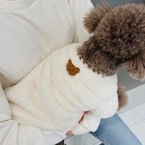 바이현 곰돌이 체크 포인트 강아지후리스 가디건 보아털 애견옷XS-2XL, 레몬