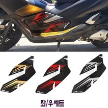 혼다 PCX 사이드 패드 입체 스티커 발판 커버 피씨엑스 튜닝 신형 3D피씨엑스 좌우세트 스크래치 방지, 카본골드