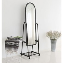 이동식 전신거울 원룸 샵 매장 벽 거울 소형 대형, 소형(400), 블랙