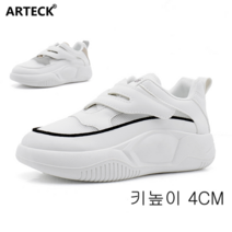 ARTECK®여성 패션 운동화 통굽 벨크로 스니커즈 메쉬 통기성 스니커즈 키높이4CM