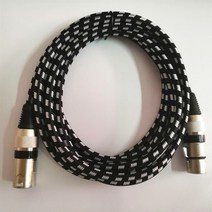 xlr 케이블 남성-여성 3pin aux 오디오 코드 호일 + 마이크 믹서용 편조 차폐 amplifi 사운드 스피커 확장 케이블 2m, 검정 흰색 그물