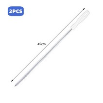 가정용 하수구 배관 막힘 뻥 1/2pcs 슈퍼 긴 파이프 준설 브러쉬 욕실 헤어 하수도 싱크 청소 유연한 드레, 02 2pc 45cm