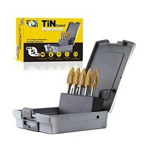 SH55pcs 텅스텐 카바이드 버 TiN 로터리 파일 불꽃 모양 더블 컷 14