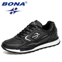 BONA- 디자이너 누벅 가죽 트렌디 스니커즈 남성 야외 캐주얼 신발 Sapato Masculino Krasovki Zapatos De Hombre