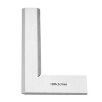 기계공 정밀 칼 가장자리 사각형 눈금자 90 도 직각 눈금자 엔지니어 측정 도구 63x4 0 80x5 0 100x6 3 125x80mm 327799, 100x63mm