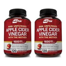 NutriFlair Apple Cider Vinegar 뉴트리플레어 애플 사이더 비니거 사과식초 120캡슐 2팩