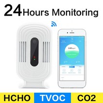 스모그 테스터기 감지기 스마트 와이파이 CO2 HCHO TVOC 스모그 미터 공기 품질 분석 테스터 센서 감지기 50%