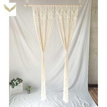 마크라메 보헤미안 도어 커튼 면 파티션 로프 북유럽