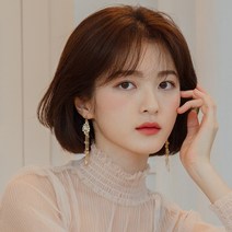 스와로브스키 스톤 티어드롭 롱 귀걸이