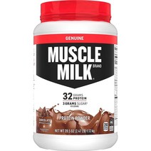 머슬밀크 Genuine 프로틴 파우더 단백질 보충제 초코 1.12kg Muscle Milk Genuine Protein Powder Chocolate (미국배송), 1개