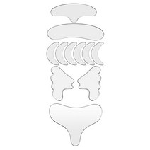 11pcs 재사용 가능한 실리콘 주름 제거 제거 스티커 얼굴 이마 눈 눈점 스티커 패드 안티 노화 스킨 리프팅 케어 패치, 없이, 없이