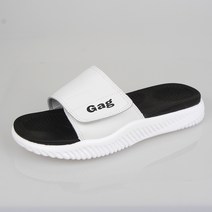 Gag 발편한 천연소가죽 벨크로 발볼조절 국산 쿠션 슬리퍼