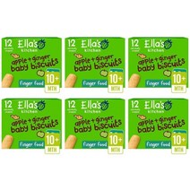 EllasKitchen 엘라스키친 애플 진저 베이비 비스킷 핑거푸드 10개월이상 9g 12개입 6팩