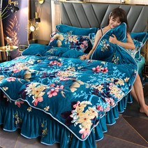 보온 융털 침대용품 산호벨벳 두꺼운 이불커버 플란넬 가을겨울용 더블 싱글 두꺼운 기모 WG201029100Z
