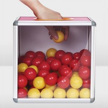 추첨함 25cm30cm40cm 응모상자 케이스 추첨 행사용품, E 40cm 옆면 투명 추첨함