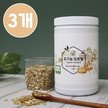 휴나인 100% 순수 국산 친환경 유기농 압착 귀리 오트밀, 330g, 3개