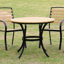 파크원형테이블 야외 원형 아웃도어 펜션 리조트 카페 테라스 우드, 파크원형테이블(대) - W90xD90xH73cm