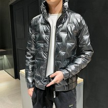 겨울 화이트 오리털 코트 청년 남성복
