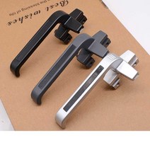 루버창손잡이 여닫이 핸들 슬라이딩 푸시 방충망 폴딩, 블랙 왼쪽