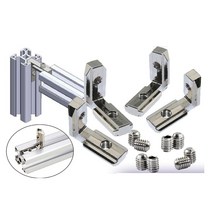 10pcs t 슬롯 l 자형 알루미늄 프로파일 내부 코너 커넥터 조인트 브래킷 2020 3030 4040 4545 eu alu-profile with screws, 45유