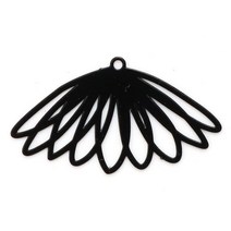20 피스 스프레이 페인트 꽃 플라워 선조 스탬핑 DIY 귀걸이 대 한 메탈 펜던트 찾기 28x16mm