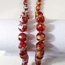 [5605-02]원석라운드 12mm 사방신원석(청룡 백호 주작 현무) 자마노 1개