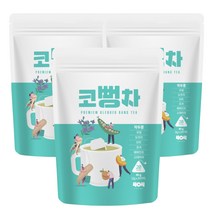 코뻥차 20티백 국산 작두콩차 환절기 우엉 도라지 진피 모과 페퍼민트 스테비아 가벼운 환절기 차 티 디카페인, 2g, 60개입