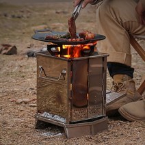 접이식 사각난로 특대형 휴대용 화로대 불멍 캠핑요리, 사각접이식난로 특대형