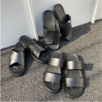 리베이지 푹신한 밴딩 슬리퍼 3CM 키높이 국산 남녀공용