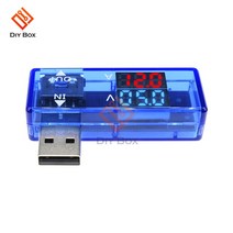 USB 충전기 의사 전압 전류 계량용기 작동 시간 전원 배터리 용량 테스터 모바일 감지기 테스트, [06] 2 Display Blue Case