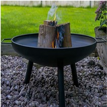 파이어피트 58Cm Iron Large Fire Bowl Cast Firepit Modern Pit Garden Fireplace Outdoor for Patio Terr